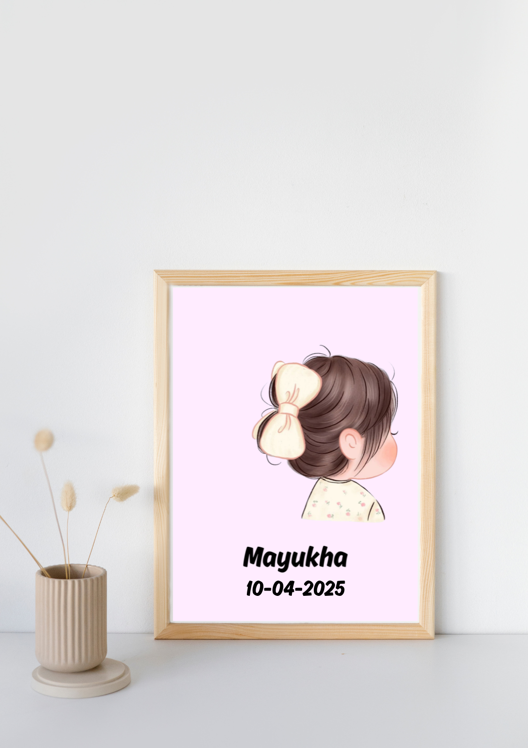Baby Girl Hair Frame- Keepsake