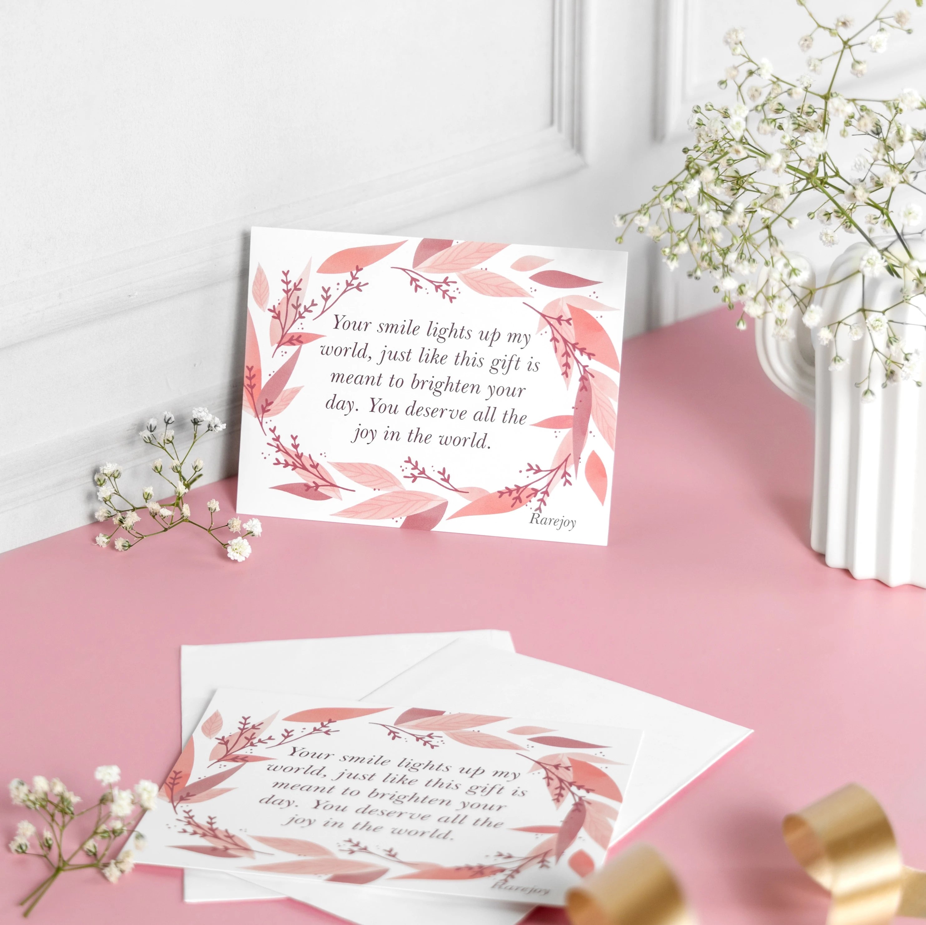 Elegant greeting card with heartfelt message and premium-quality finish, perfect for birthdays, anniversaries, thank-you gifts, celebrations, and special occasions.