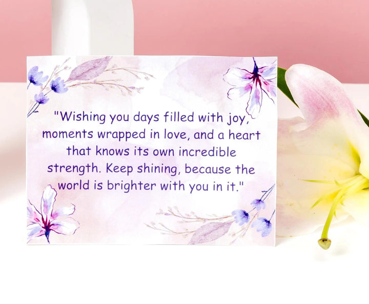 Rarejoy Gifts floral greeting card with heartfelt wishes, perfect for birthdays, friendship gifts, Women's Day, thank you gifts, and special occasions.