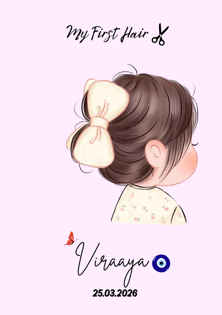 Baby Girl Hair Keepsake- Soft Copy