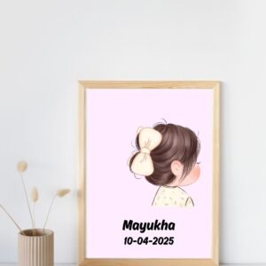 Baby Girl hair keepsake - Frame with Photo